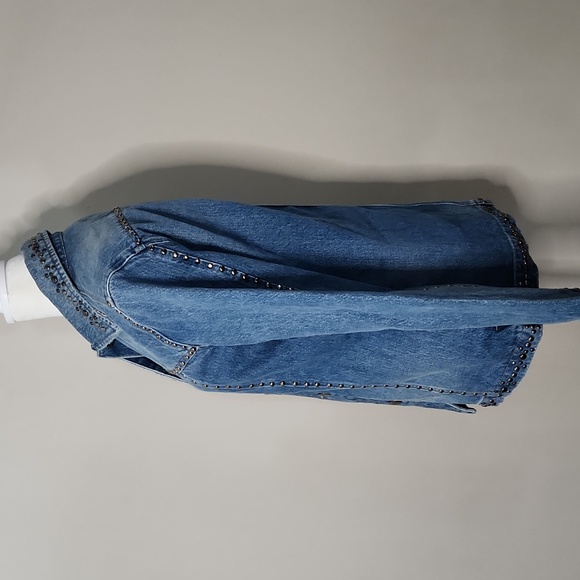 Nwt Frame Denim Le Studded Motif Denim Jacket - Picture 8 of 16